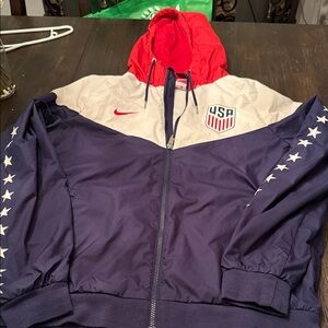 Nike Red, White, and Blue Windbreaker
